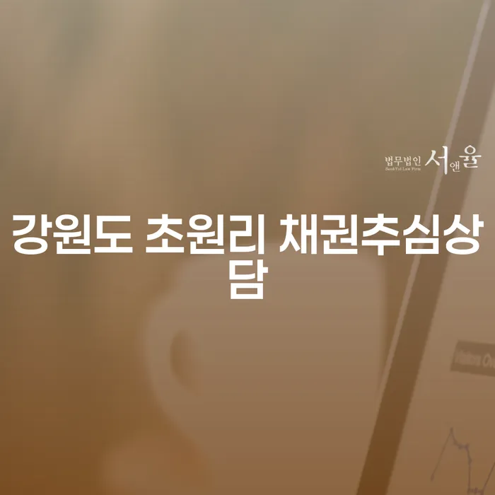 강원도 초원리에서 채권추심상담과 세금파산신청, 어떻게 할까요?